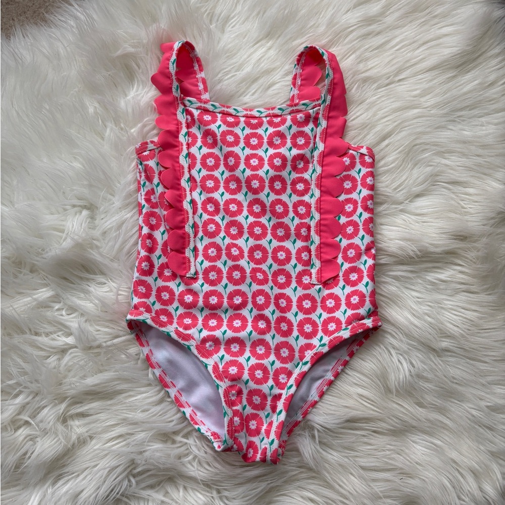 Floral Pink Kids Swimsuit